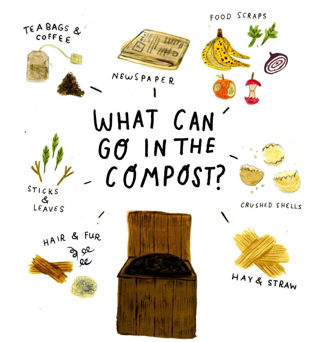 citrus peels in compost bin