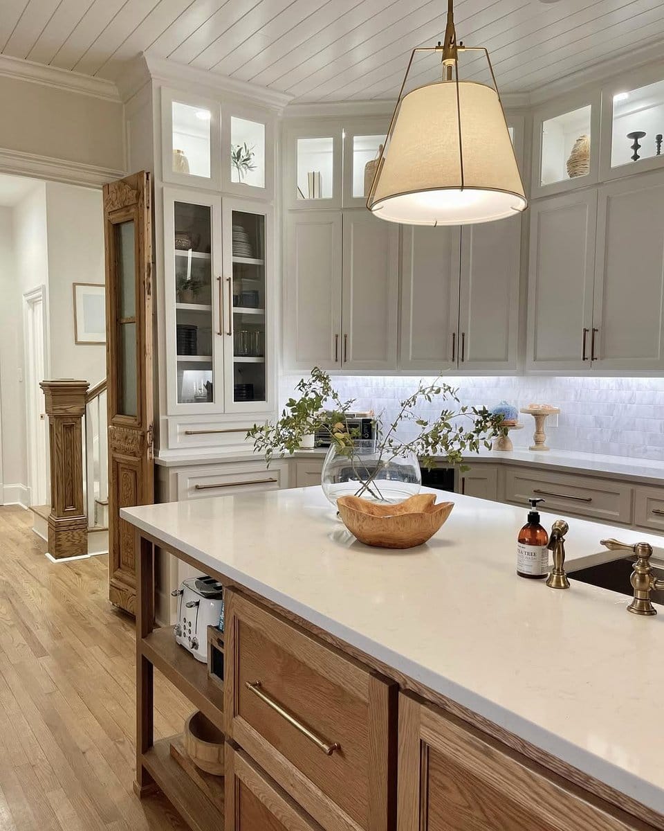LED strip lights under kitchen cabinet