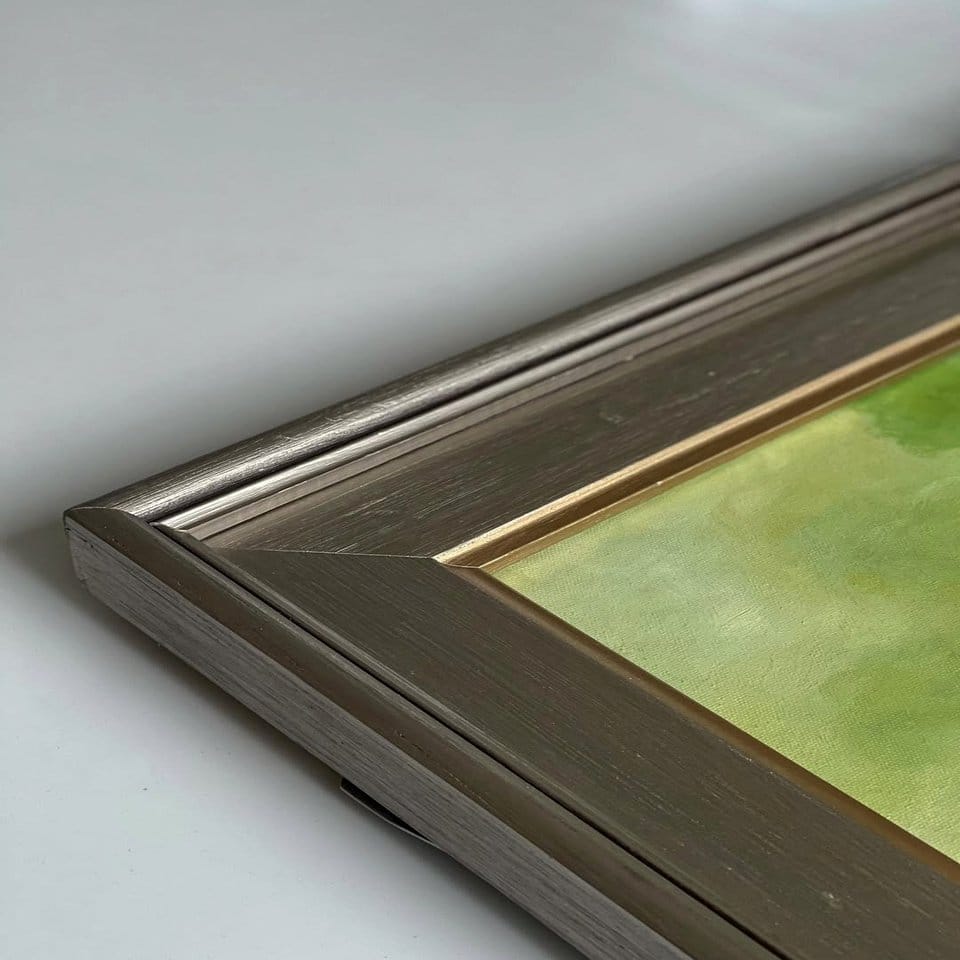 Creative hand-painted water lily canvas