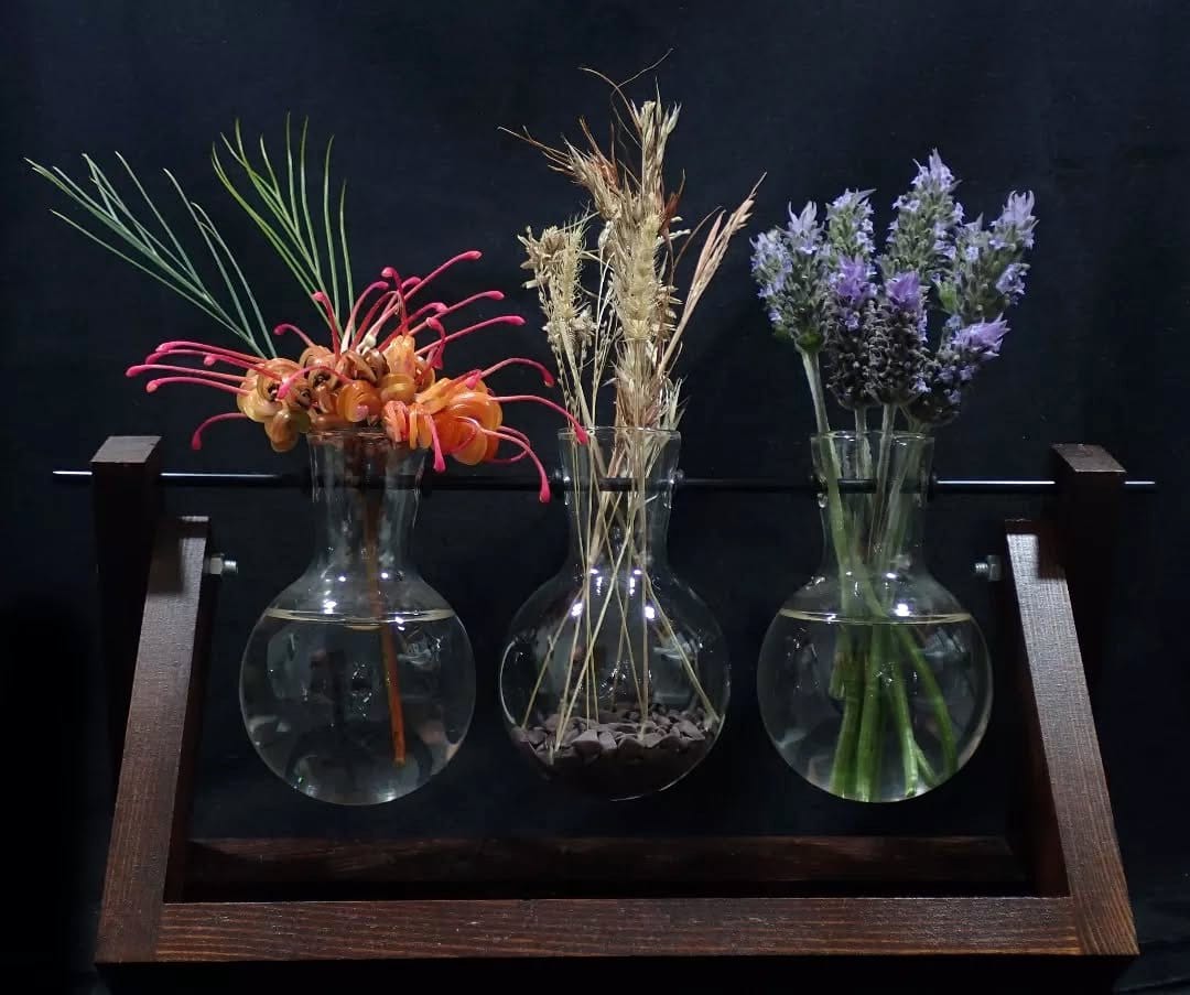ornamental grasses in tall vases