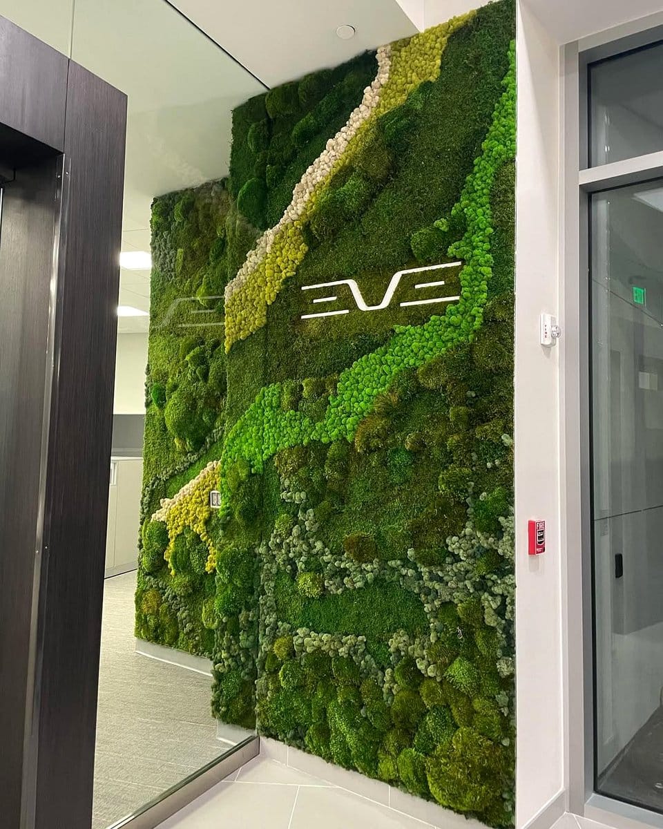 moss installation near front door