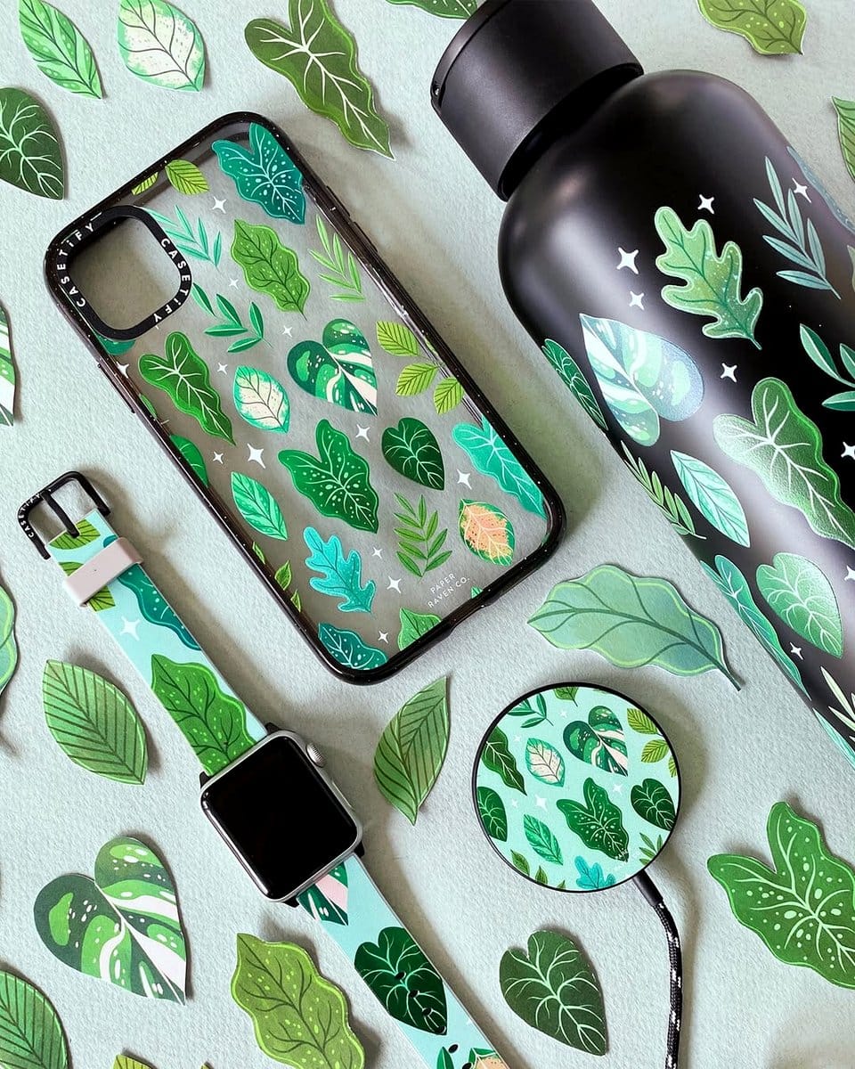 watercolor tropical phone case
