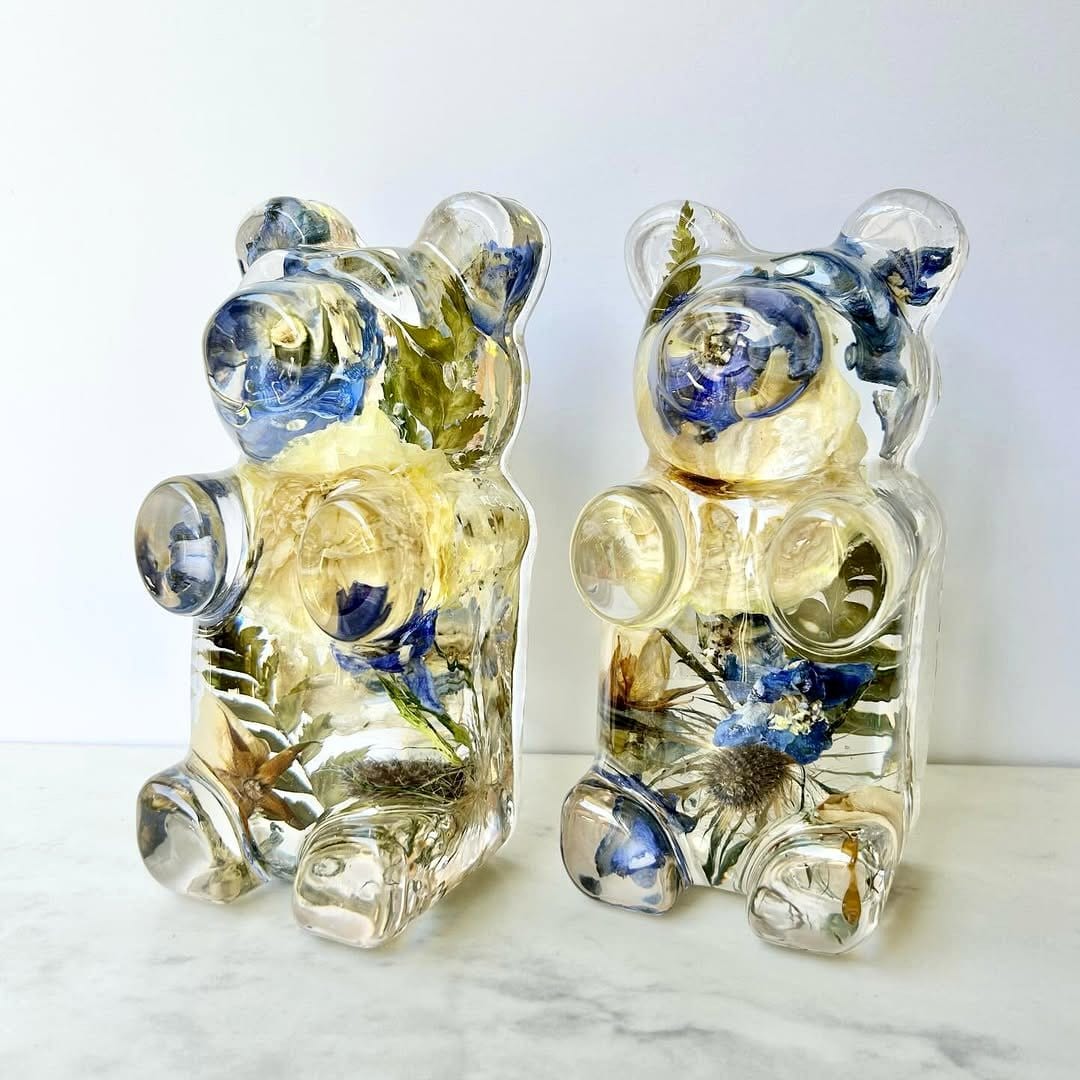 animal silhouettes in resin