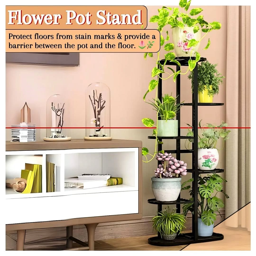 Creative wooden ladder plant display with cascading greenery