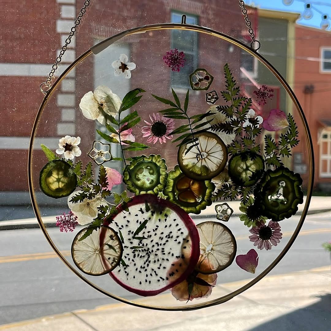rosemary and thyme in resin frame