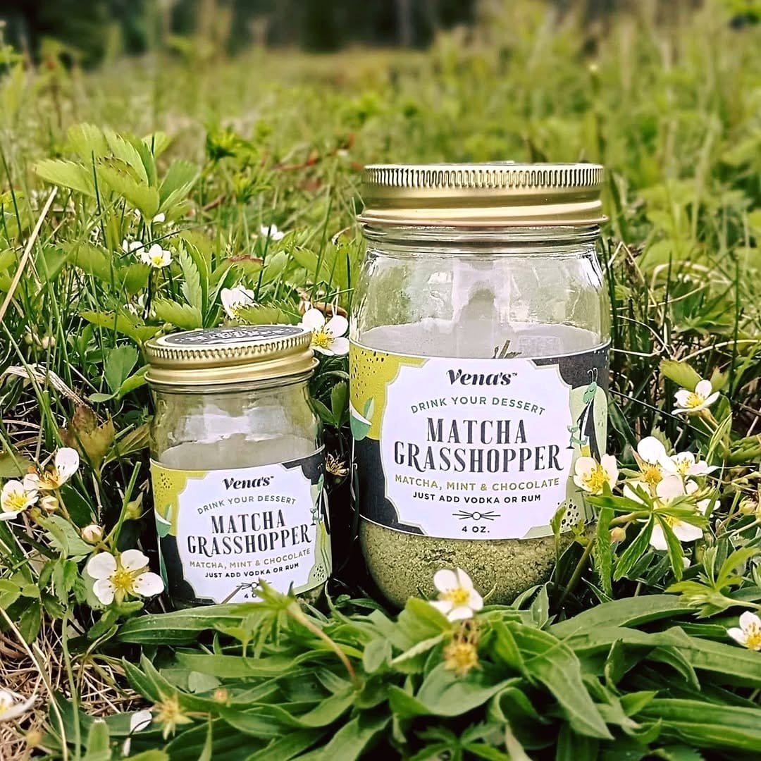 mint in glass jars