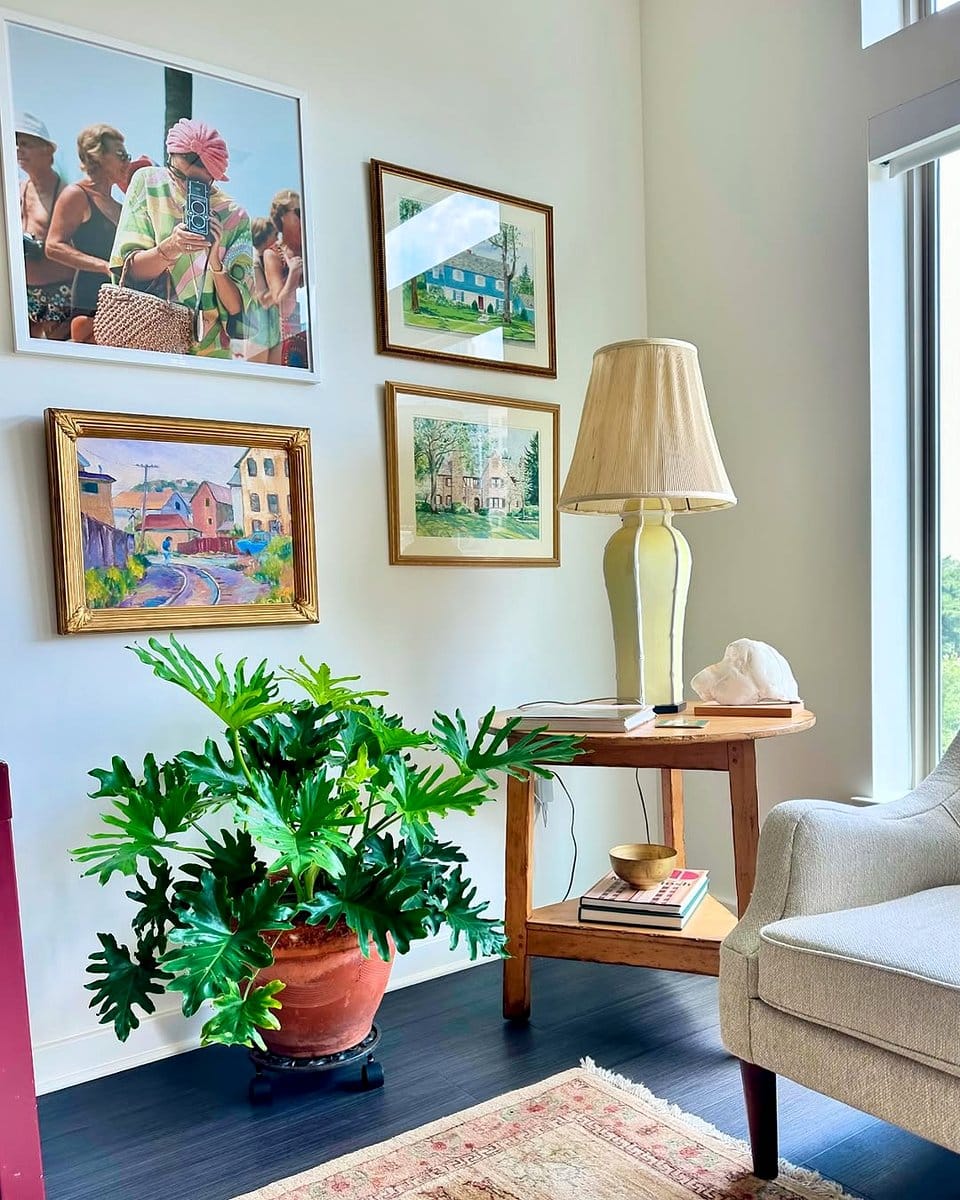 art wall in living room