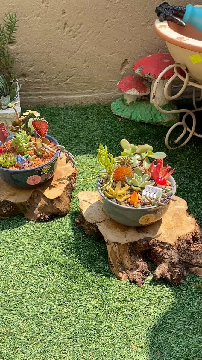 fairy-themed piano planter