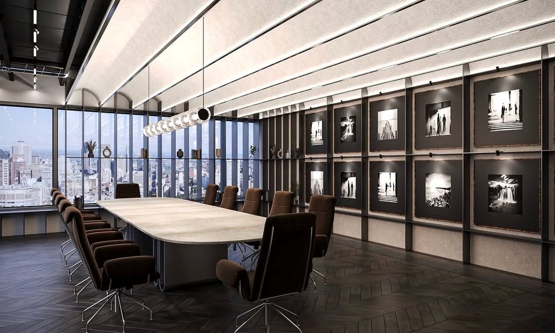 conference room with large windows