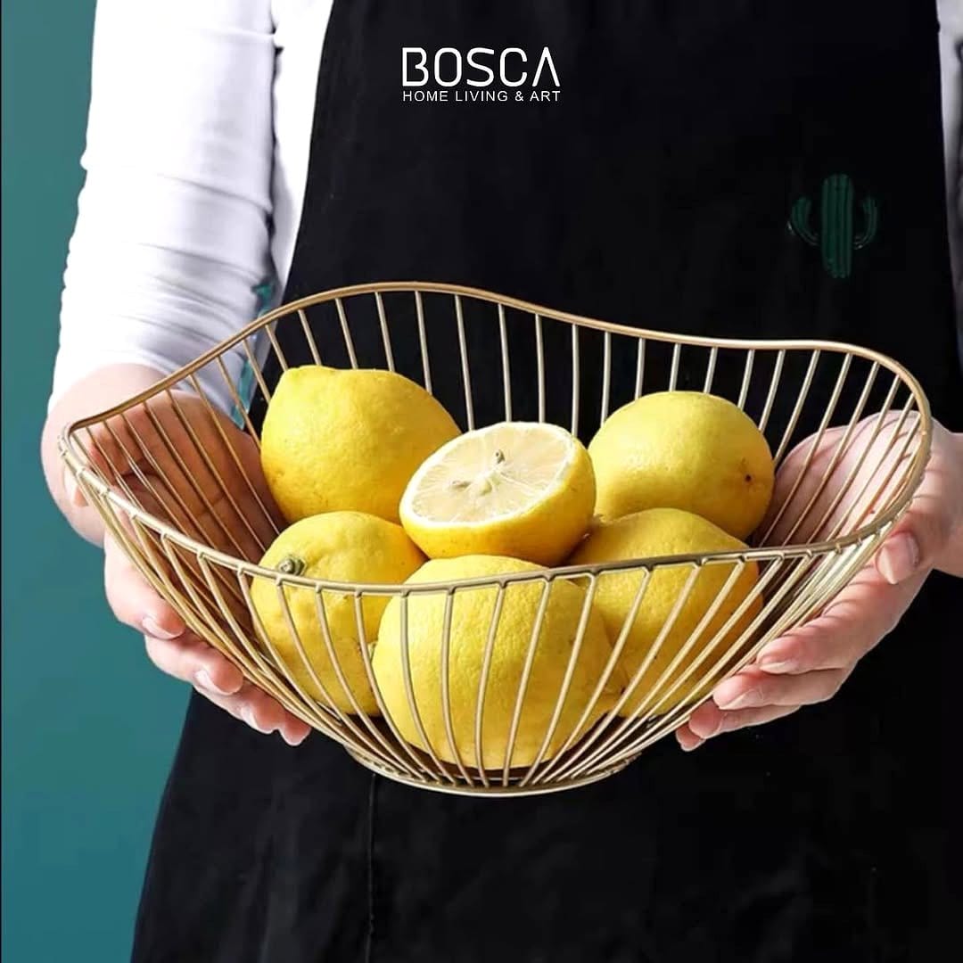 stainless steel elliptical fruit bowl