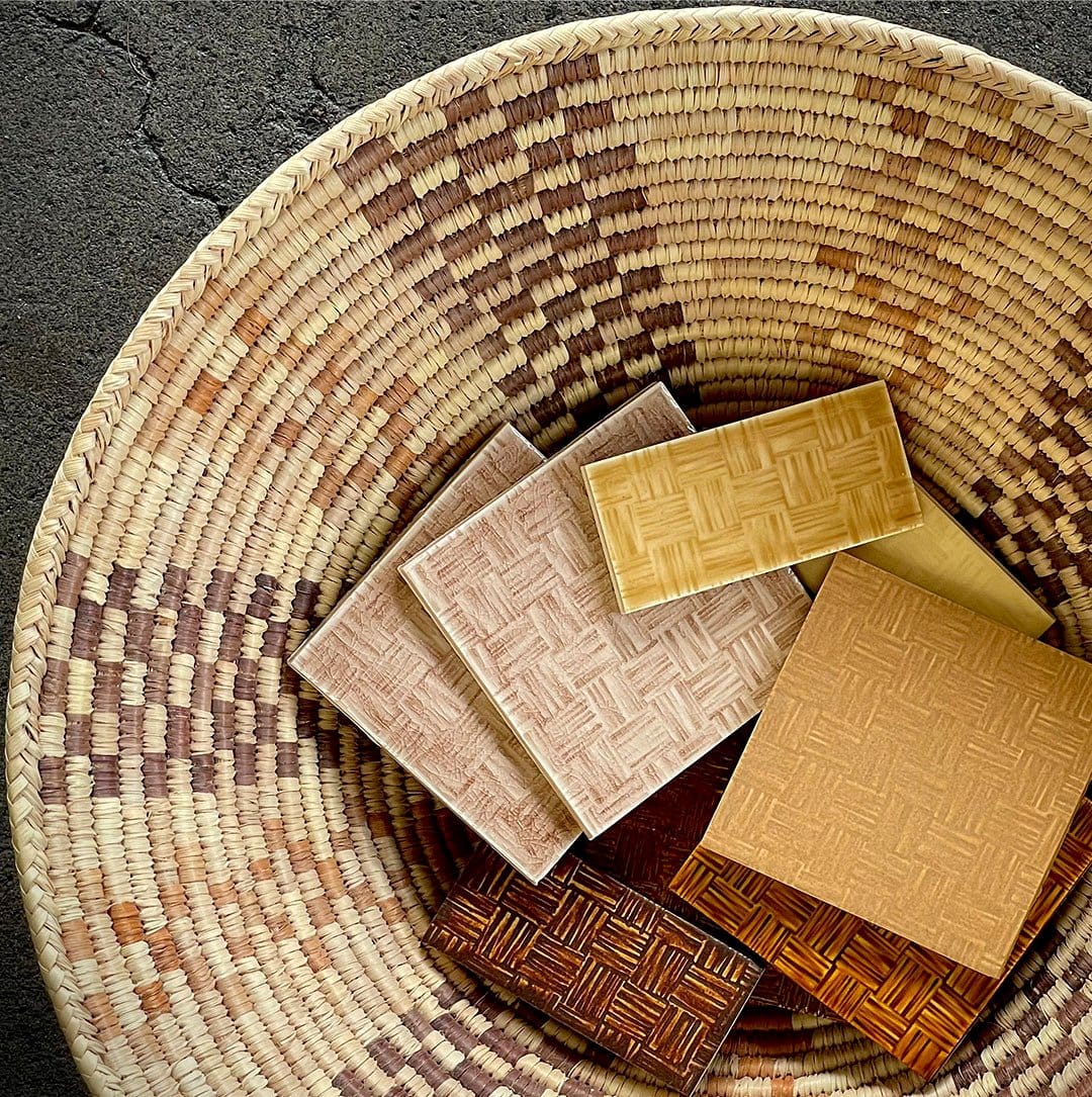 variety of textured materials