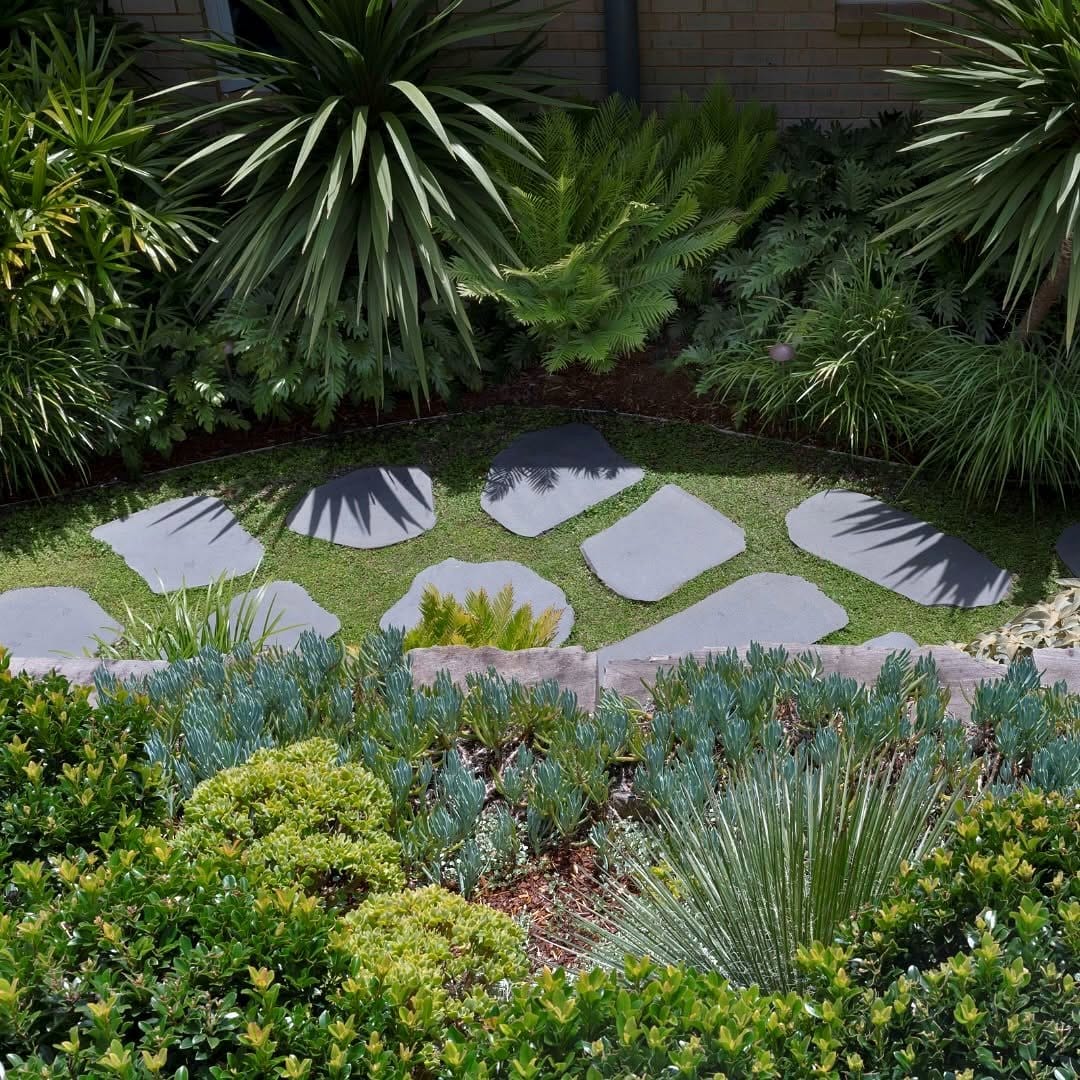 Celtic spiral stone stepping stones