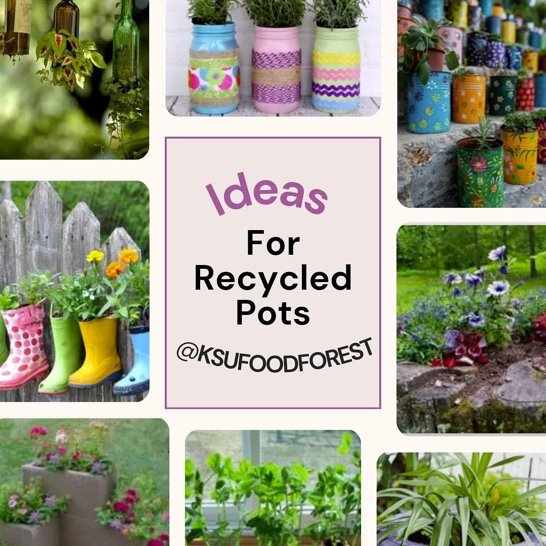 recycled materials planter water feature