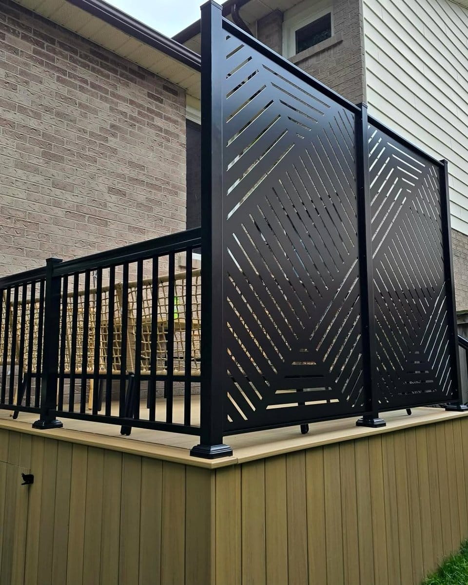 decorative metal privacy panels