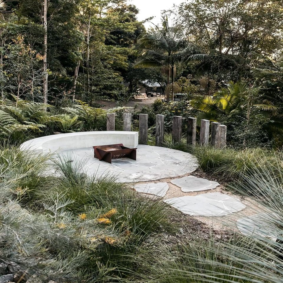 Celtic spiral stone fire pit