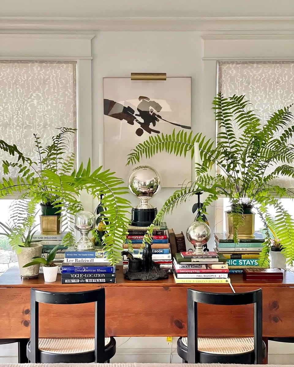 bamboo stalks in a glass vase