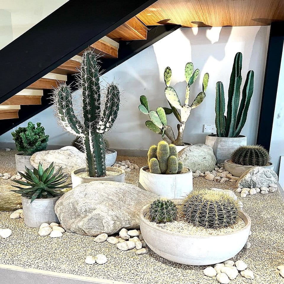 Serene twig and sand zen garden