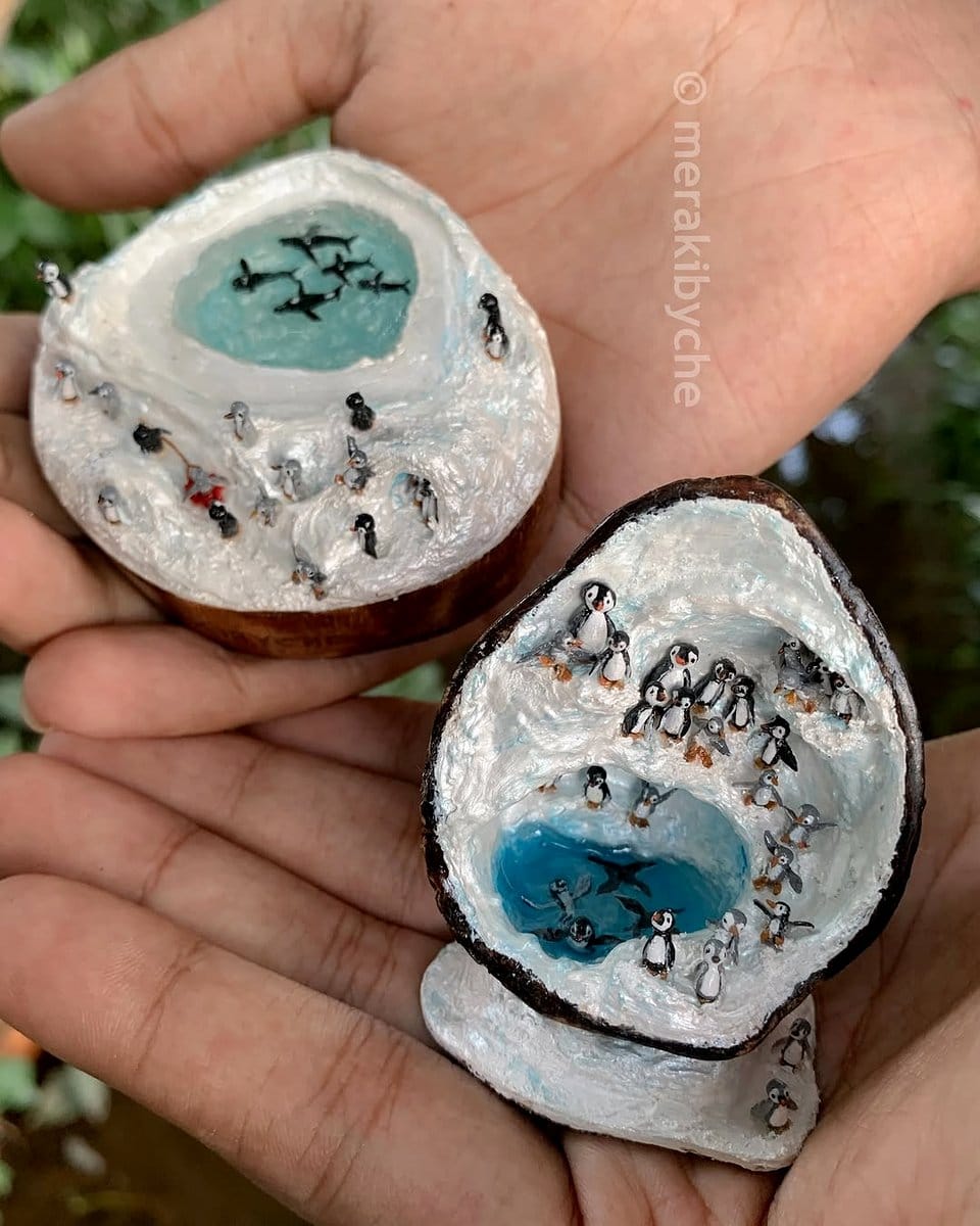 miniature garden in resin