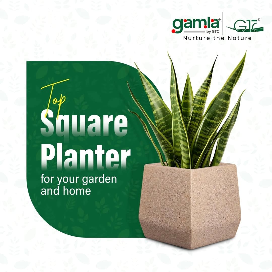Textured metallic plant pot surface
