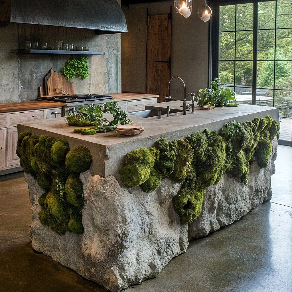 Kitchen decor with Siberian Fur and moss