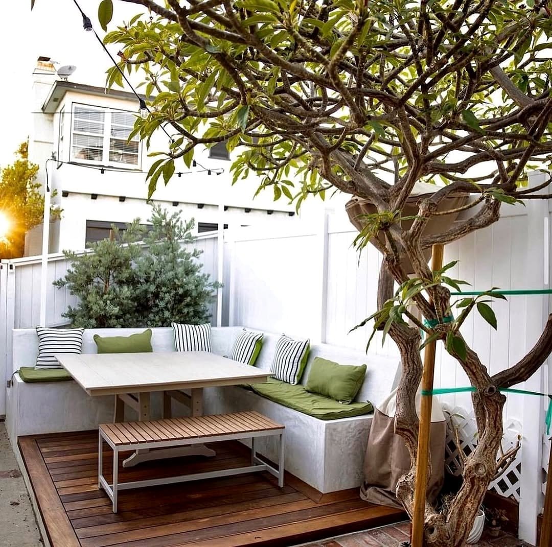 outdoor bench with built-in storage