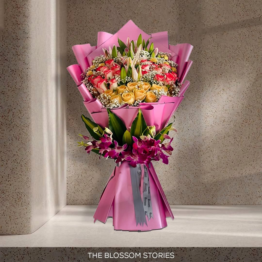 Gift wrapped with cherry blossom petals
