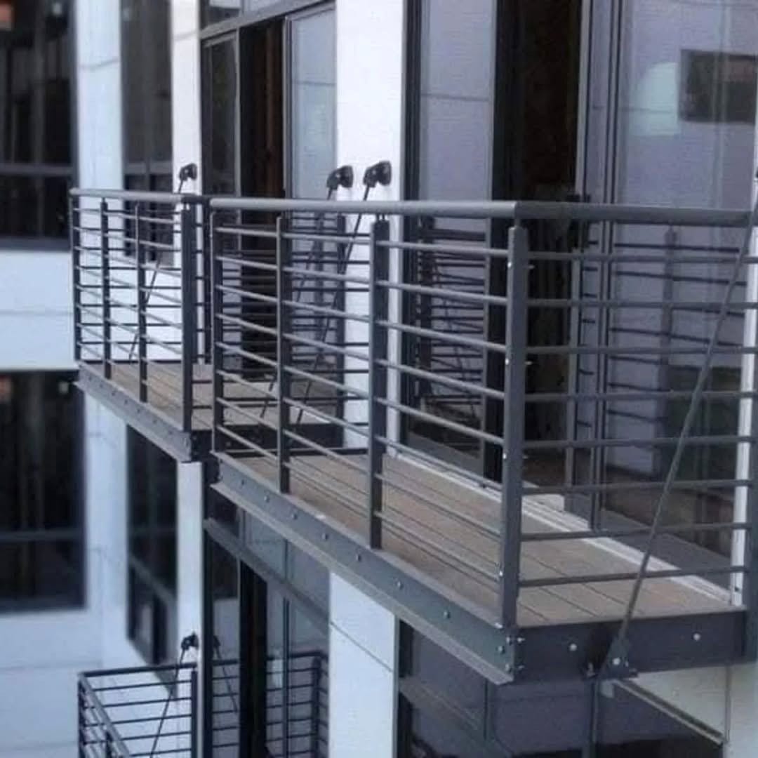 Teak wood balcony plant railing fixtures