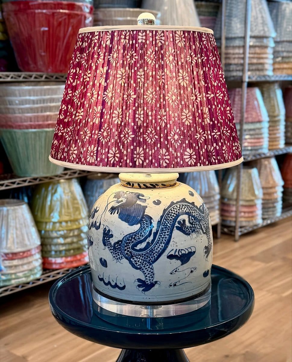 colorful fabric lampshade