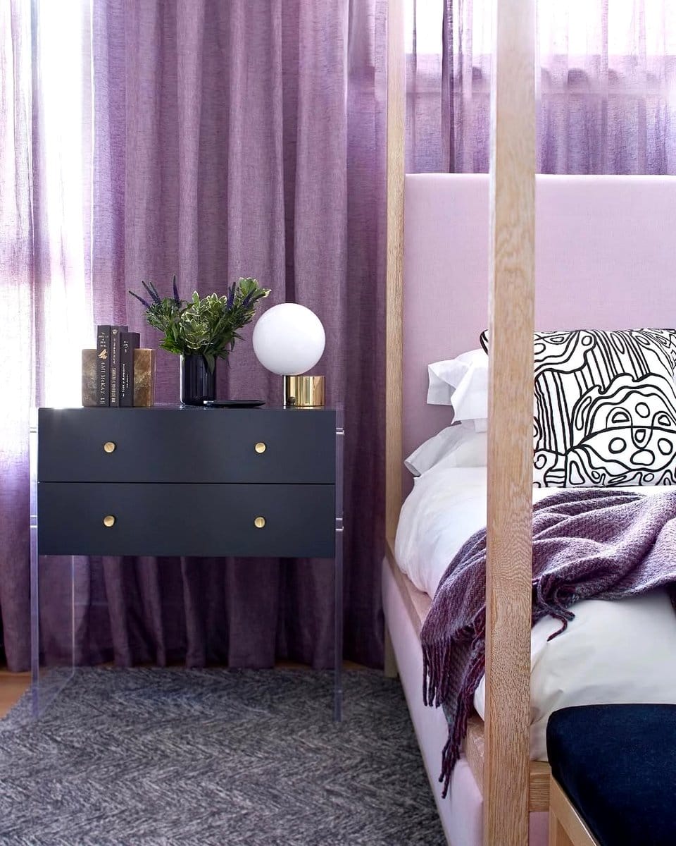 lavender-filled drawer in bedroom