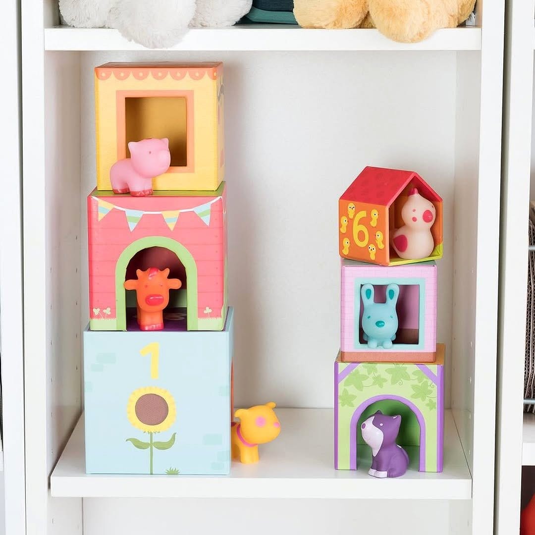 kids' toys in nested boxes