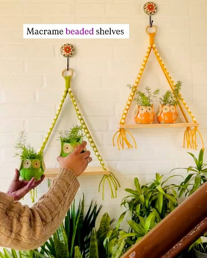 macramé hanger made from jute
