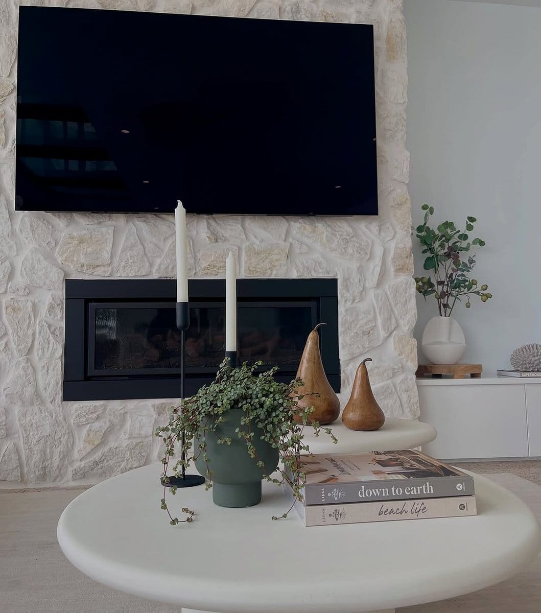 bedside table with built-in pots