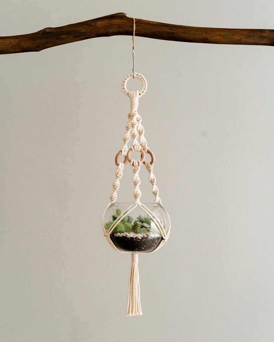 Twisted vine gothic iron plant hanger
