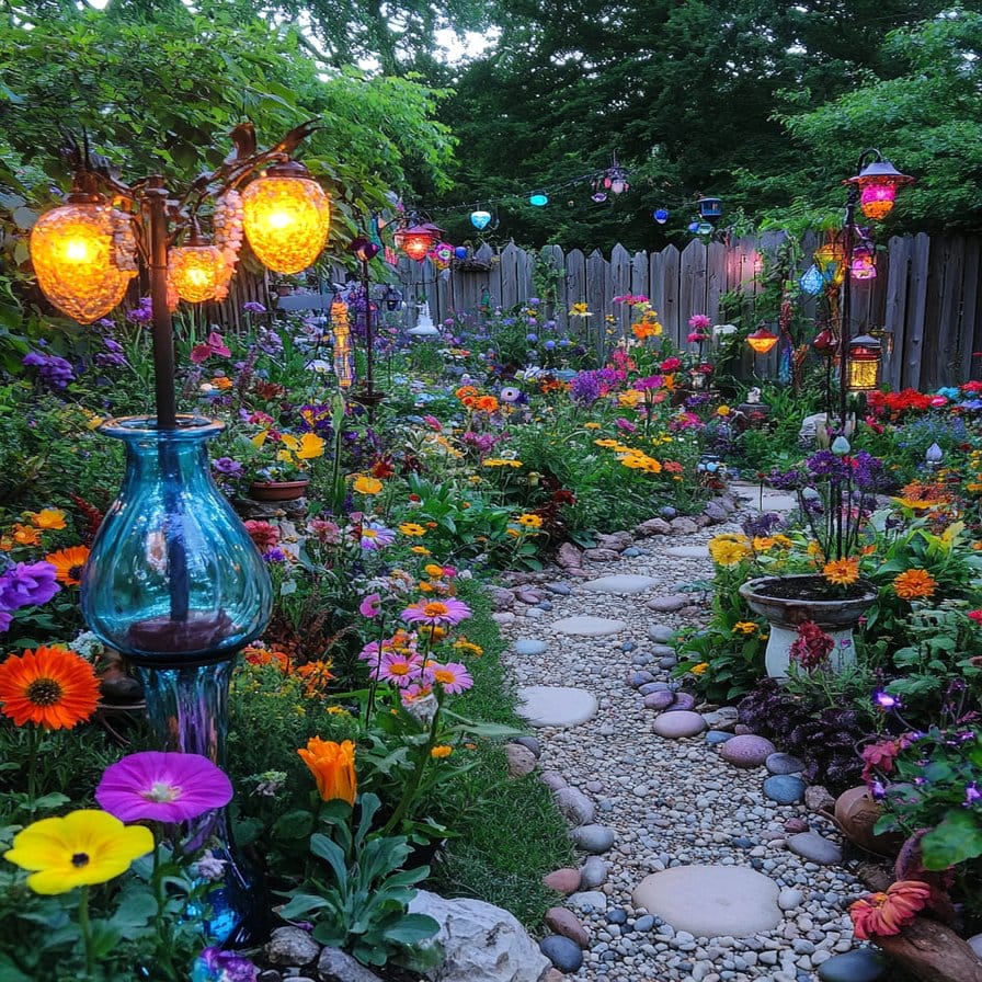 Fairy-tale garden feature with Siberian Fur and moss
