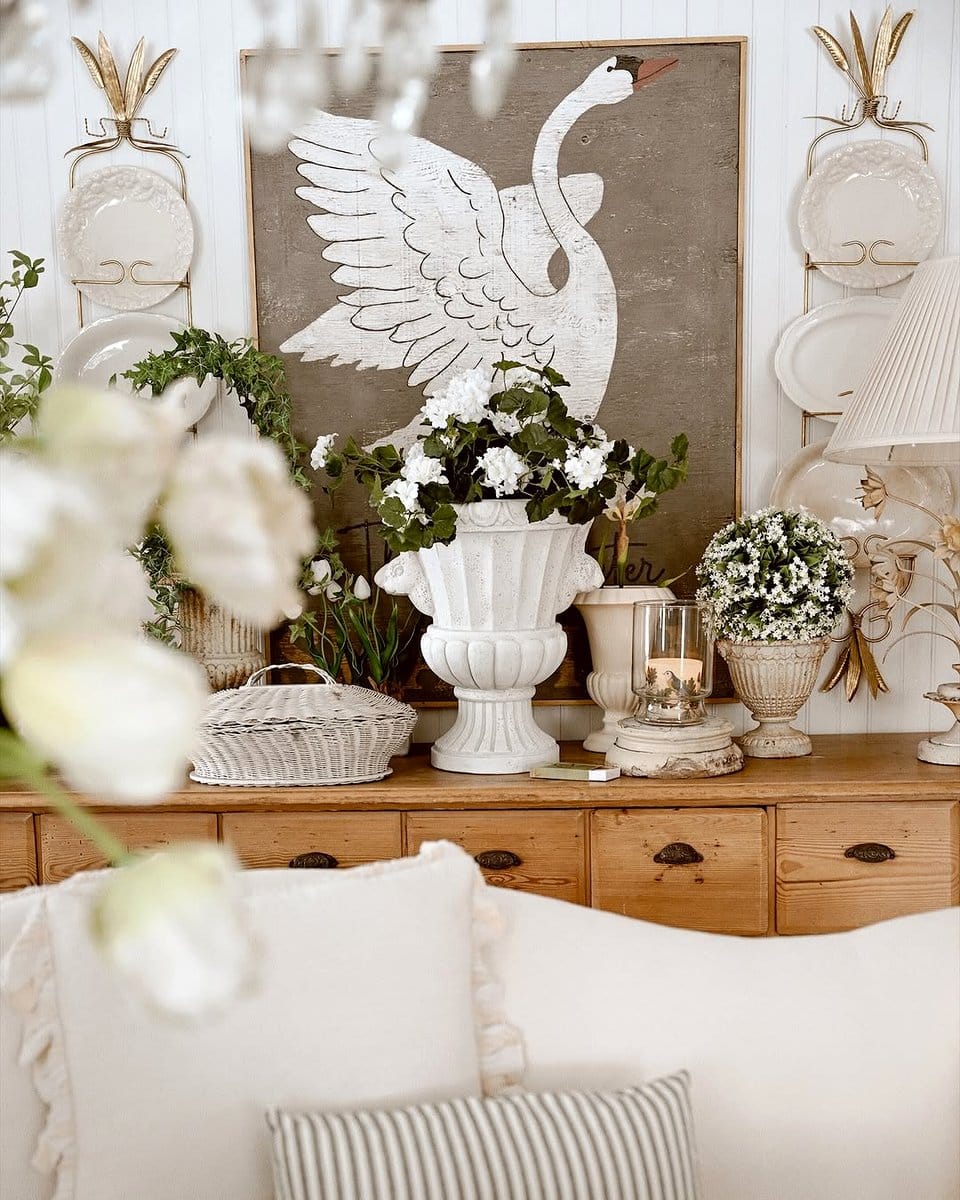 farmhouse-style wooden basket