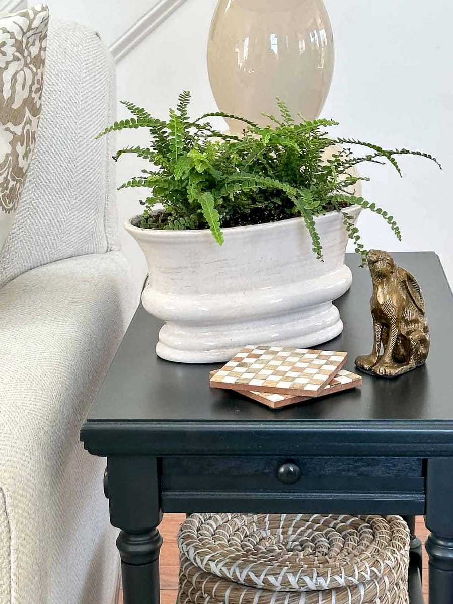 herb pots on kitchen island