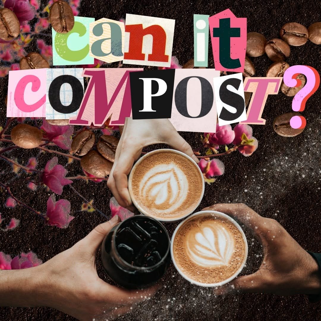 coffee grounds scattered in garden