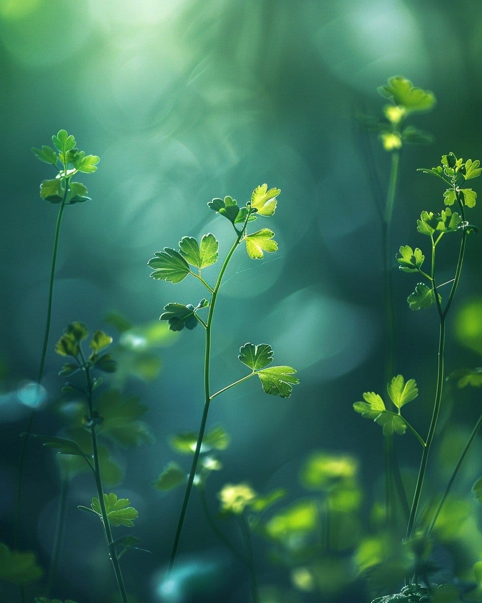 coriander plant flowering
