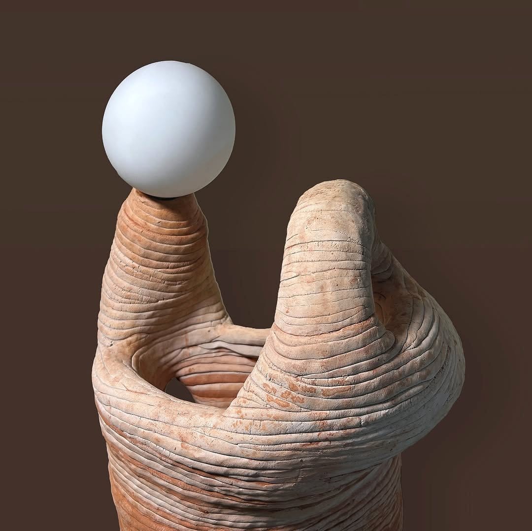 abstract terra cotta sculpture