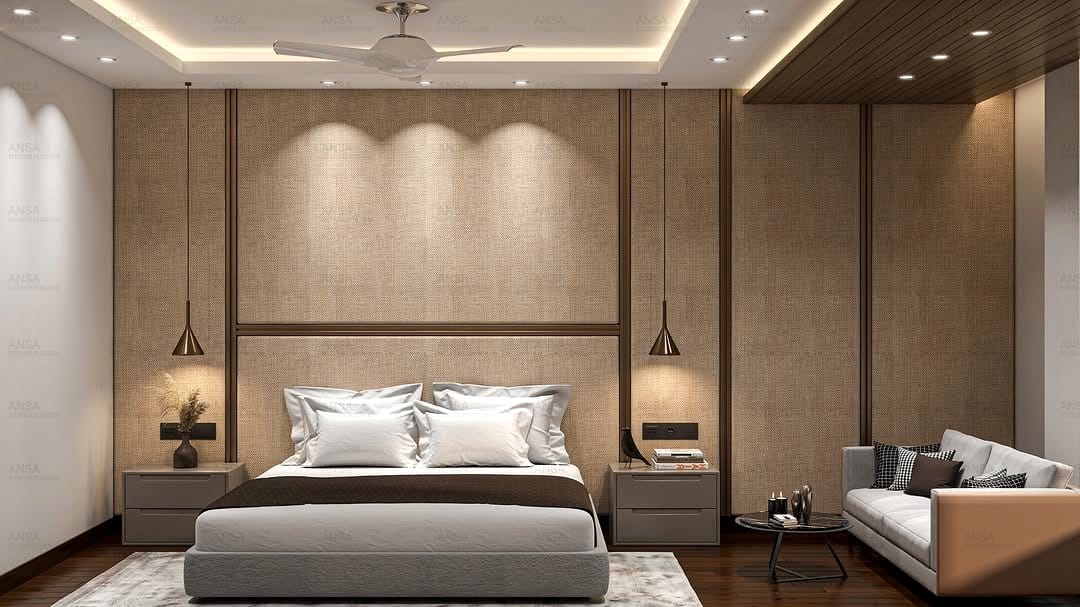 Serene neutral-toned bedroom with minimalist decor