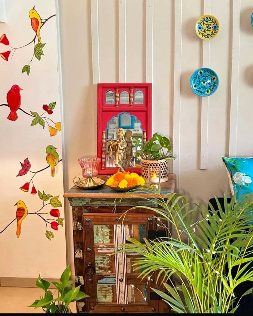 Stone wind chime plant hanger