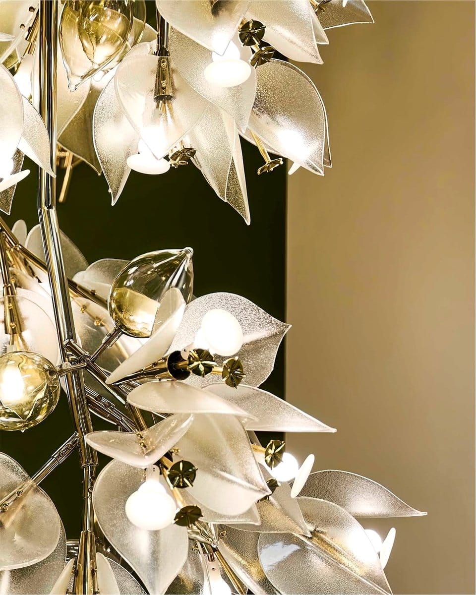 unique chandelier with floating plants