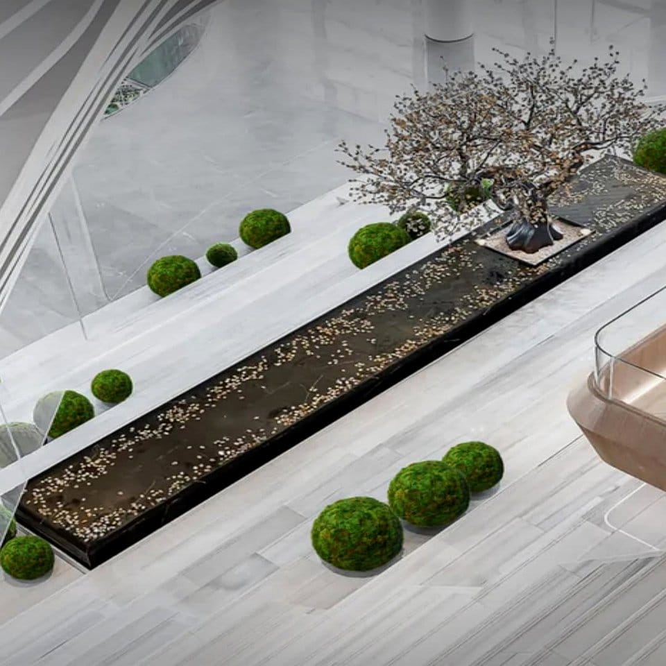 Sunroom decor with Siberian Fur and moss