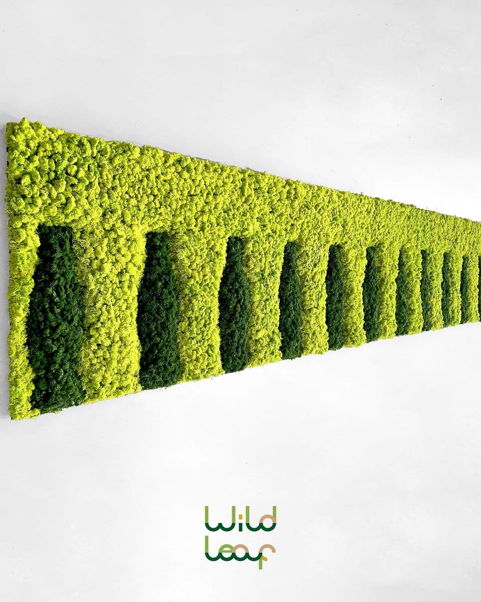 pendant light with moss interior