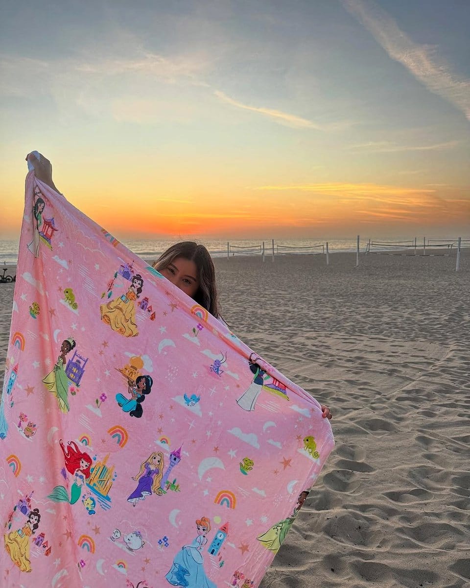 cozy sunset-colored throw blankets