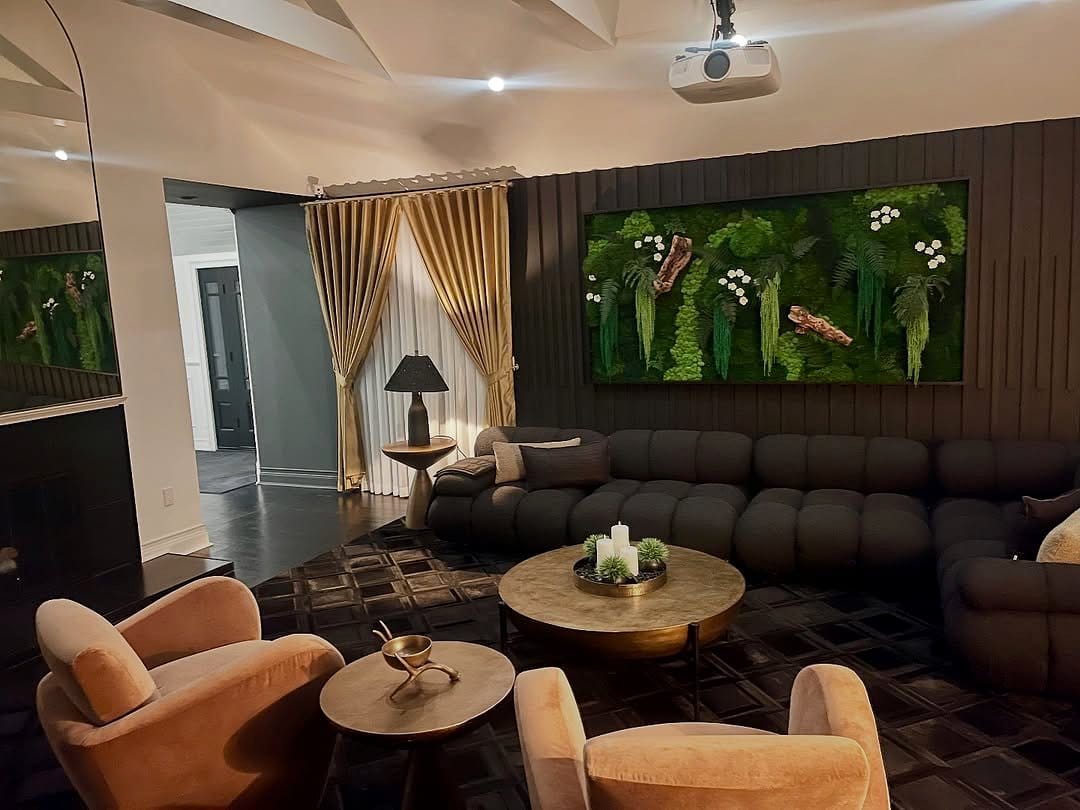 preserved moss wall installation