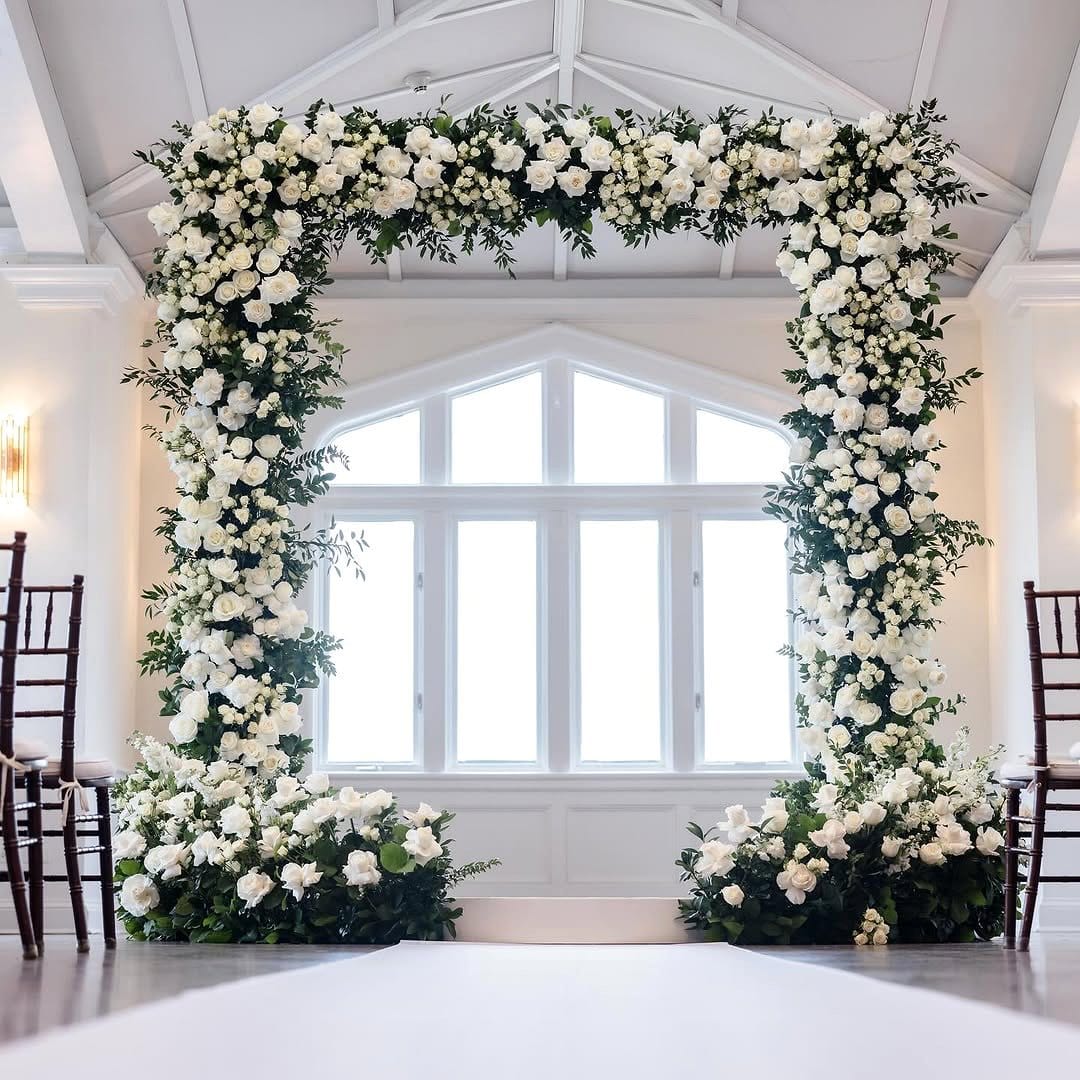 elegant archway with uplighting