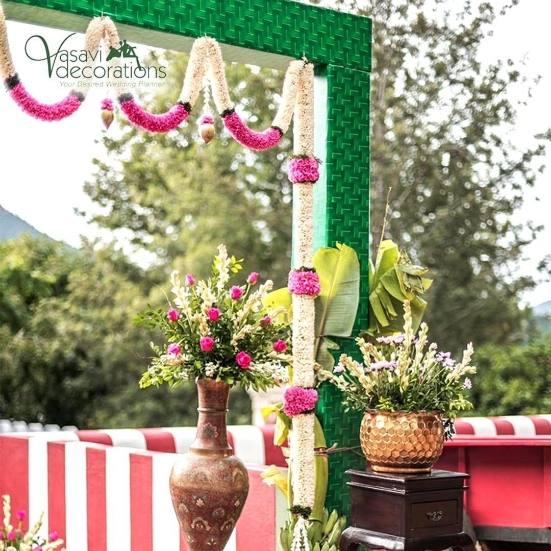 Welcoming entryway with vibrant plants