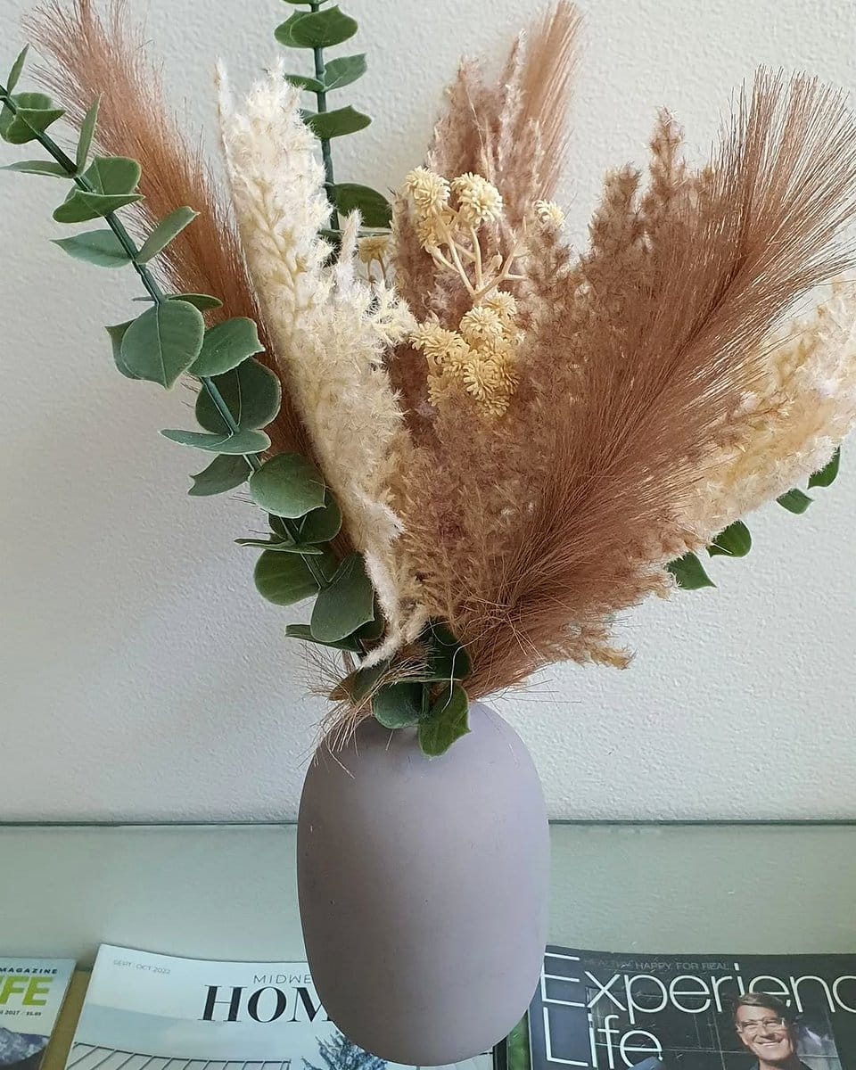 eucalyptus leaves in vase