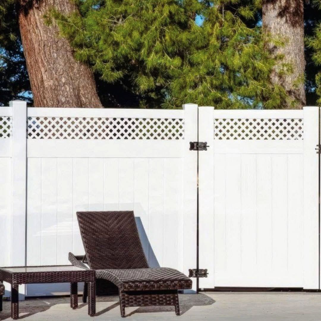 white lattice privacy panel
